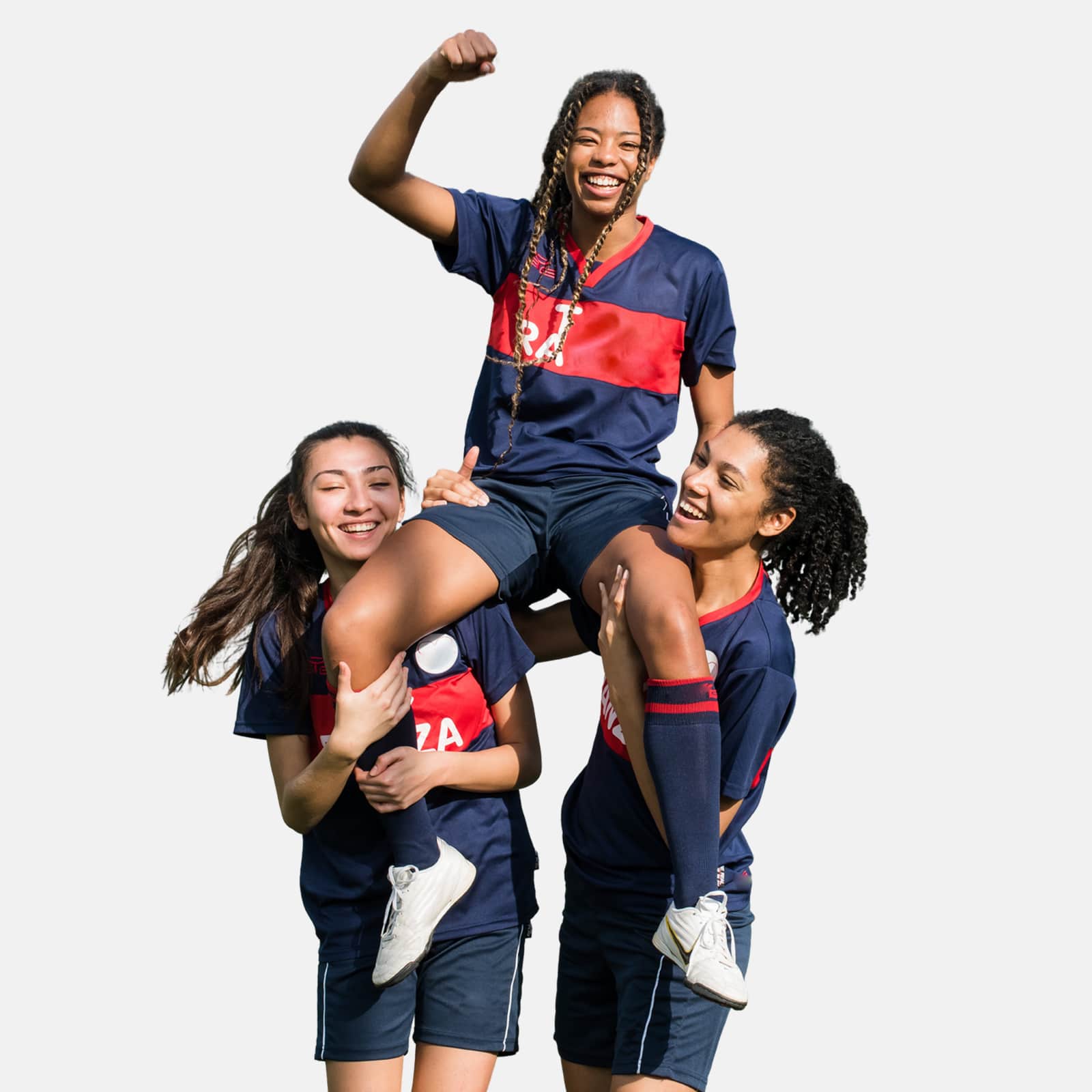 two people lifting one person