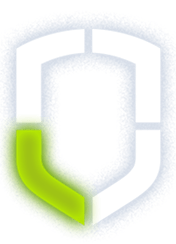 PlaySafe Shield Motif with bottom left corner glowing